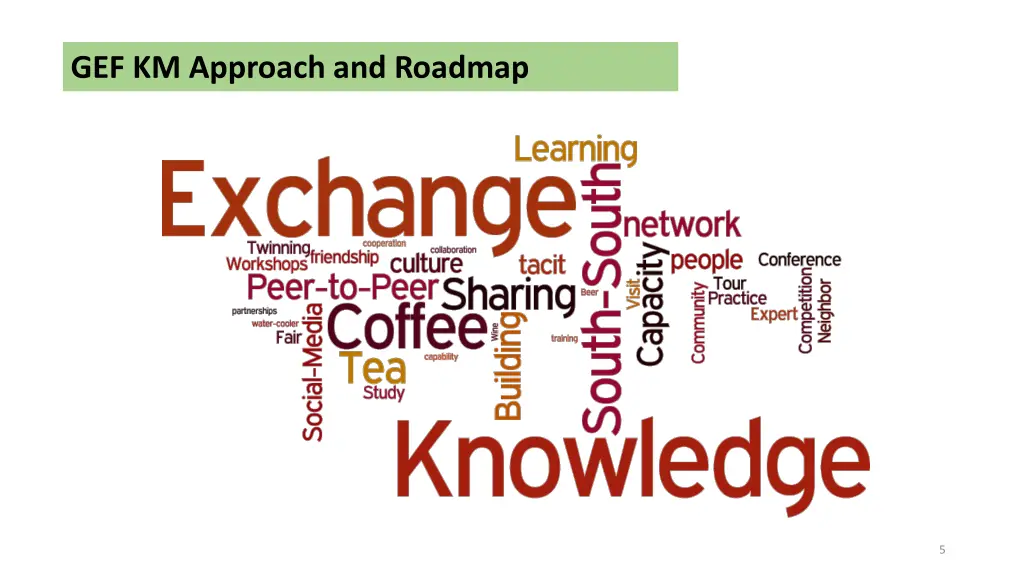 gef km approach and roadmap