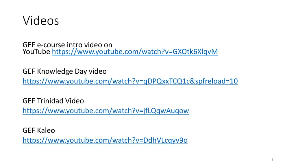 videos