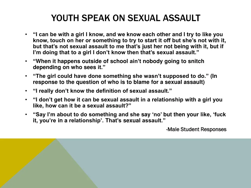youth speak on sexual assault 1
