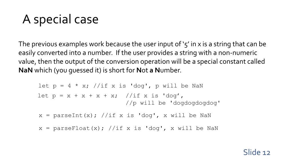 a special case