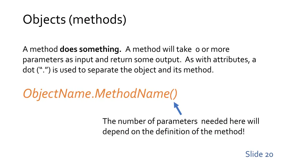 objects methods