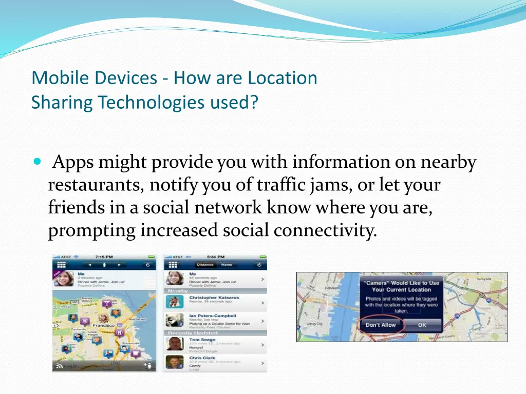 mobile devices how are location sharing