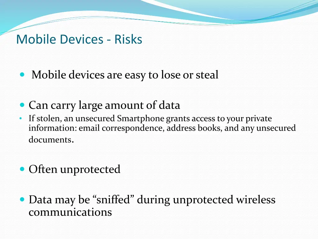 mobile devices risks