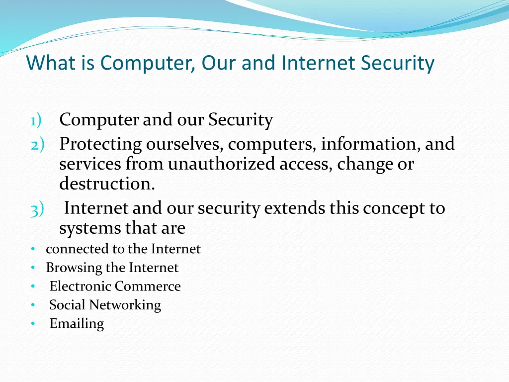 what is computer our and internet security