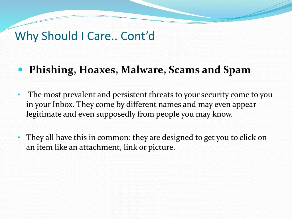 why should i care cont d