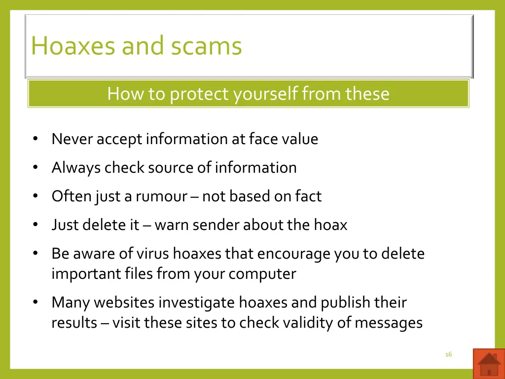 hoaxes and scams 1