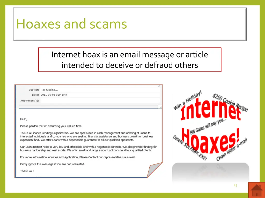 hoaxes and scams