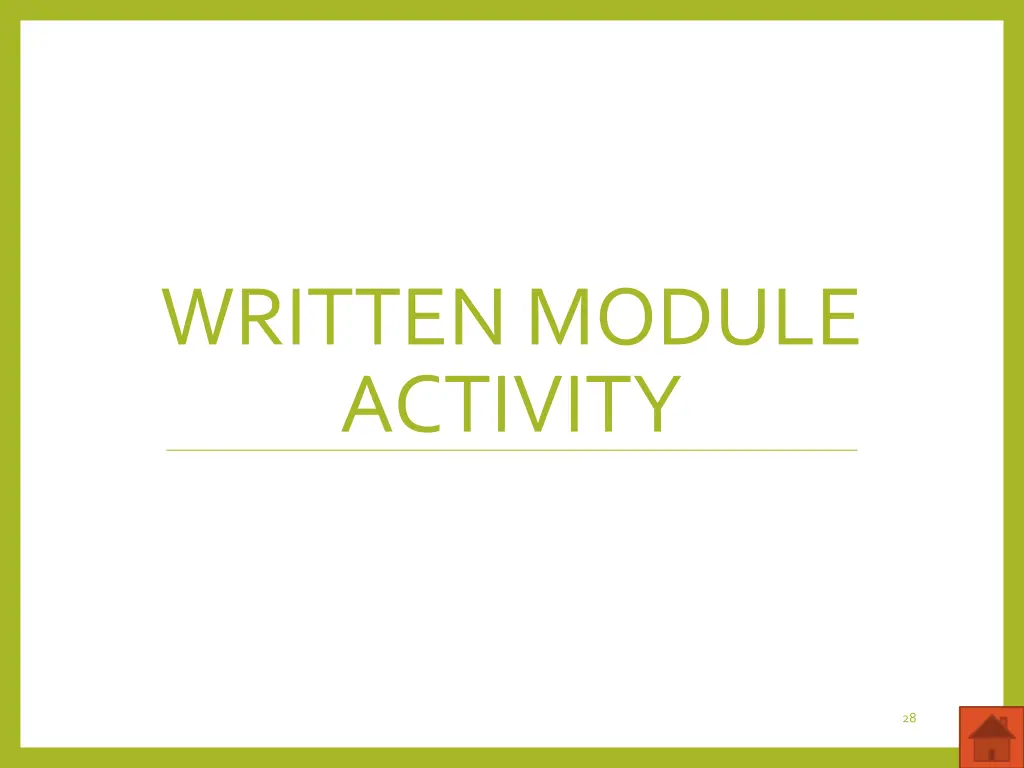 written module activity