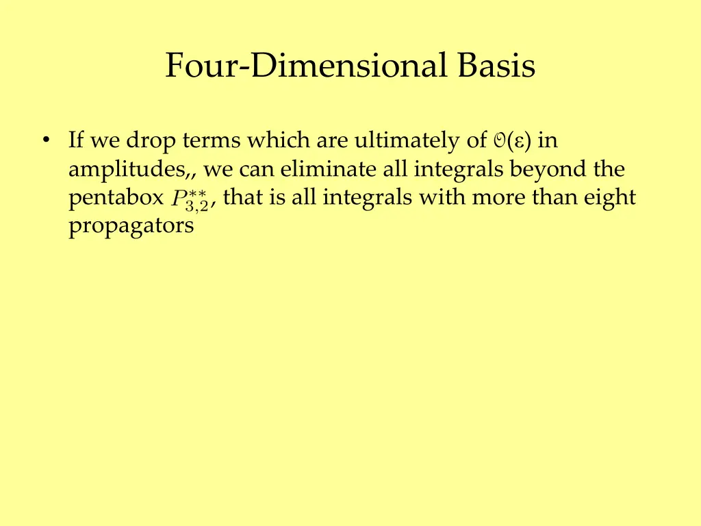 four dimensional basis