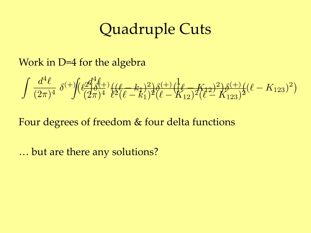 quadruple cuts
