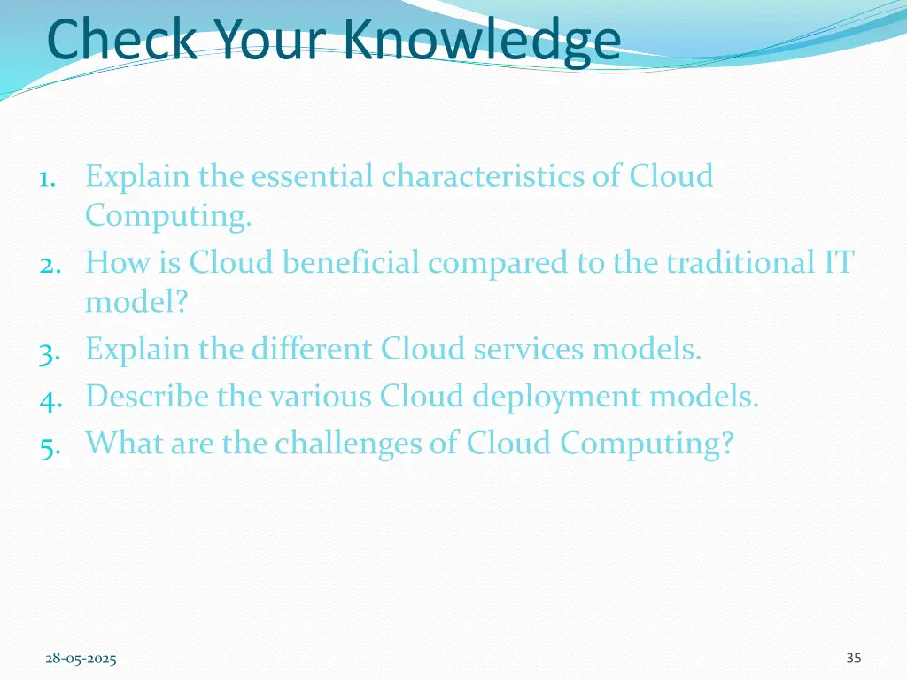 check your knowledge