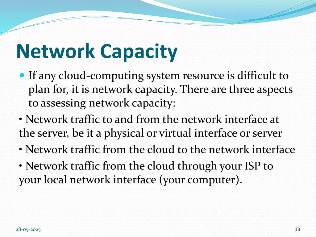 network capacity
