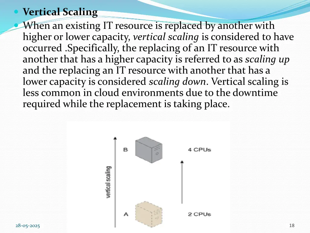 vertical scaling when an existing it resource