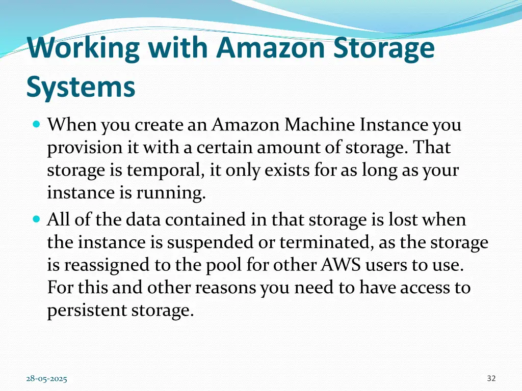 working with amazon storage systems