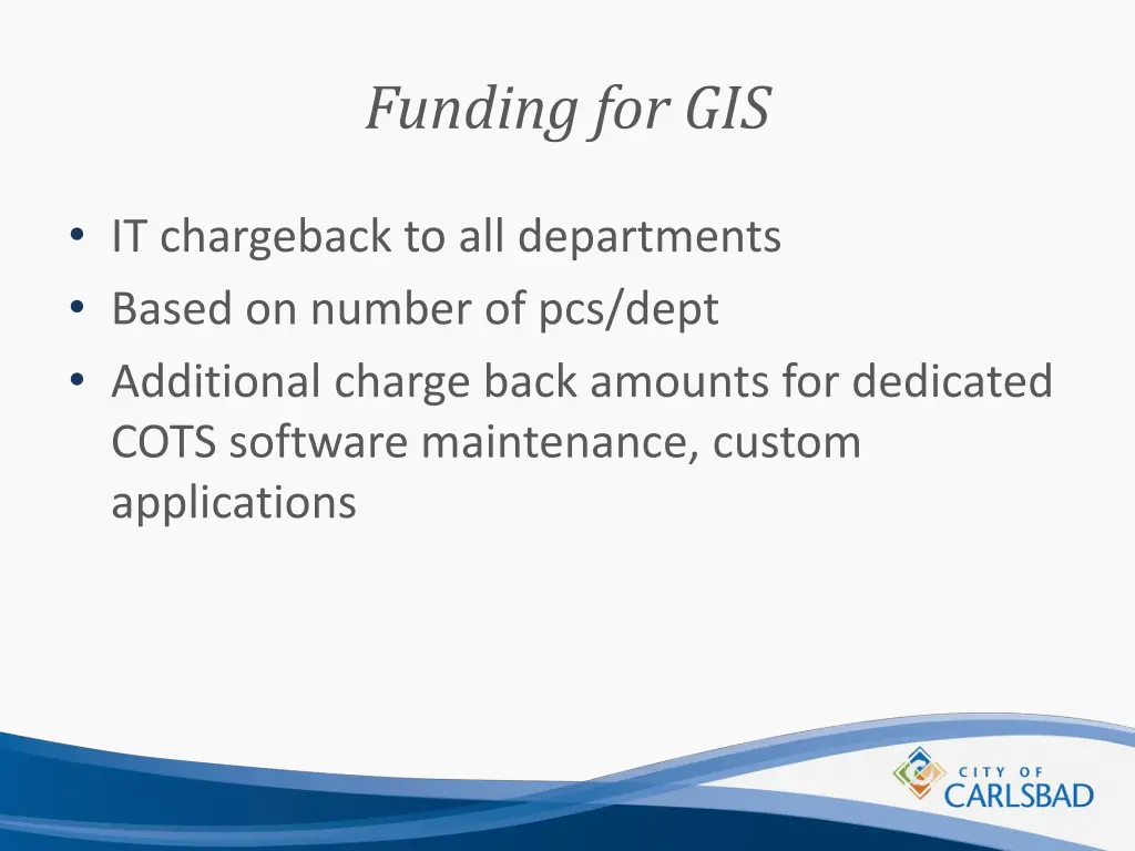 funding for gis