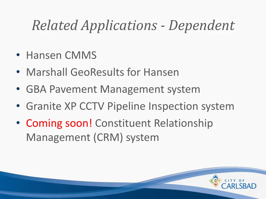 related applications dependent