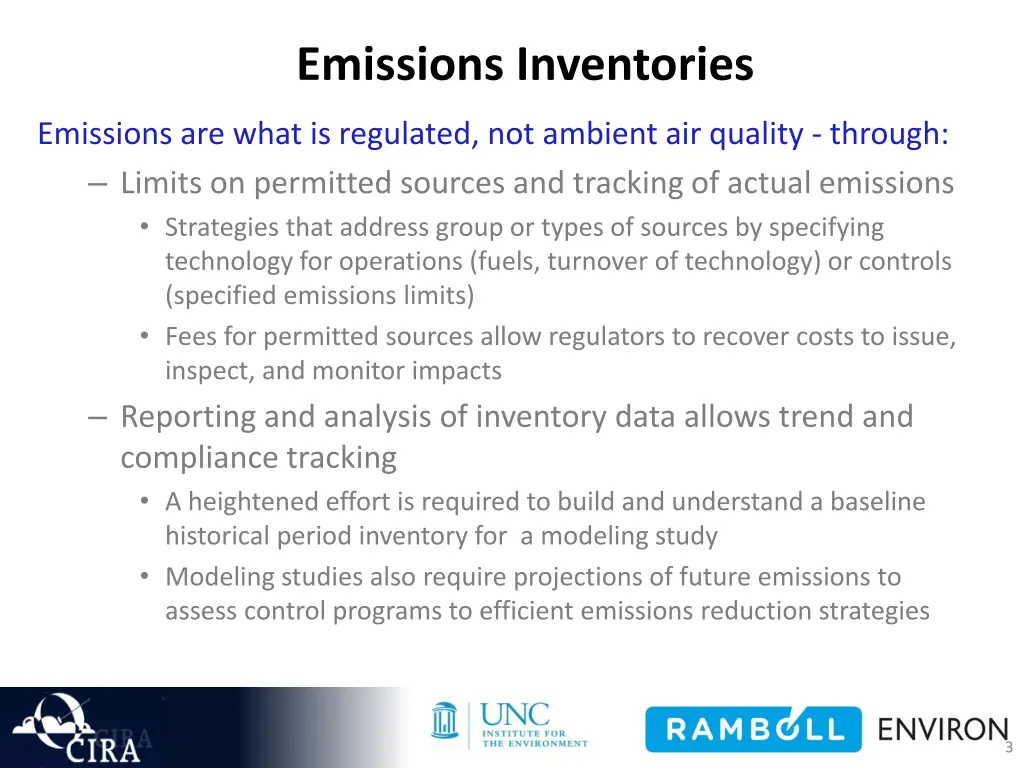 emissions inventories