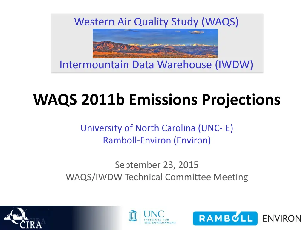 western air quality study waqs