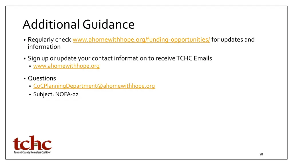 additional guidance