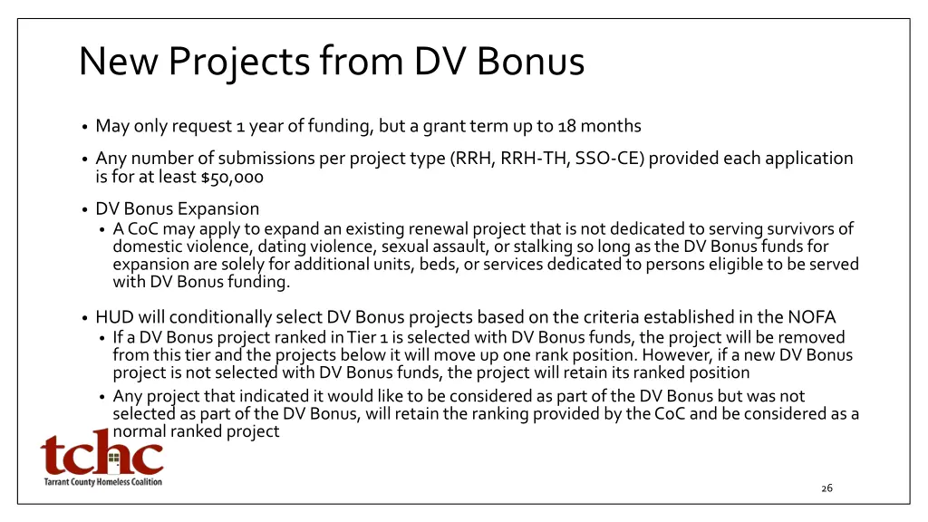 new projects from dv bonus 1