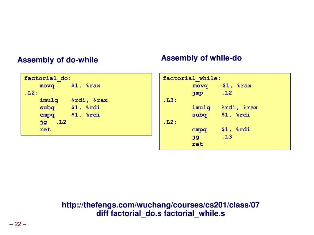 assembly of while do