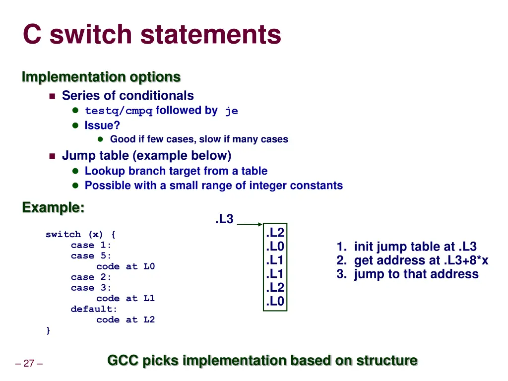 c switch statements