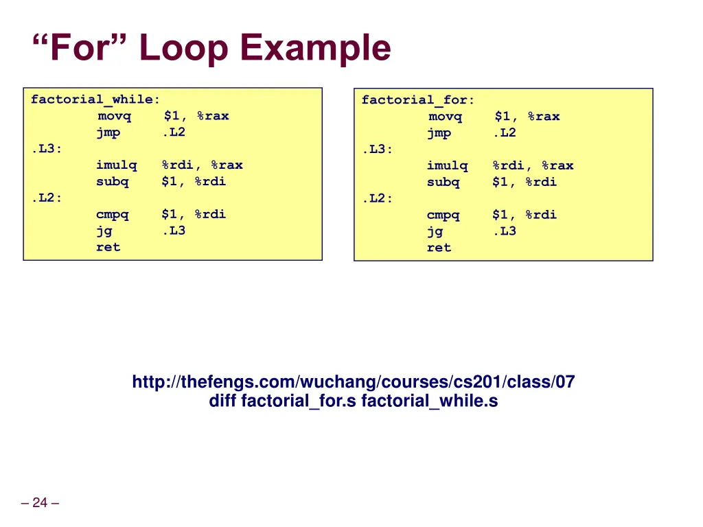 for loop example 1