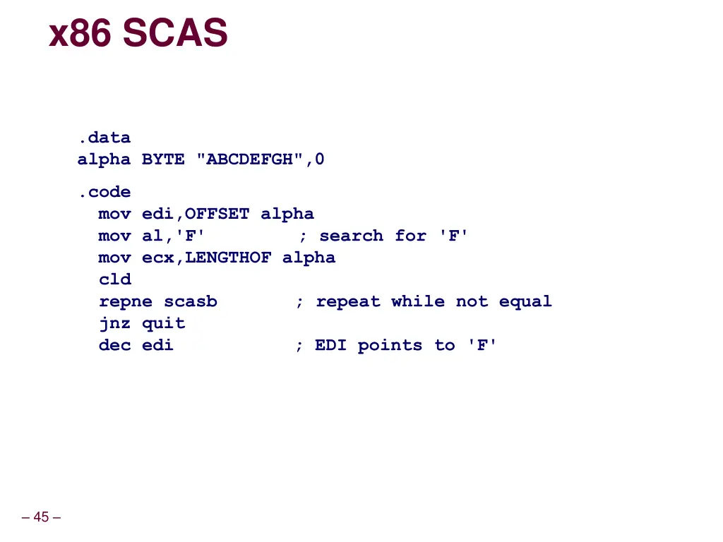 x86 scas 1