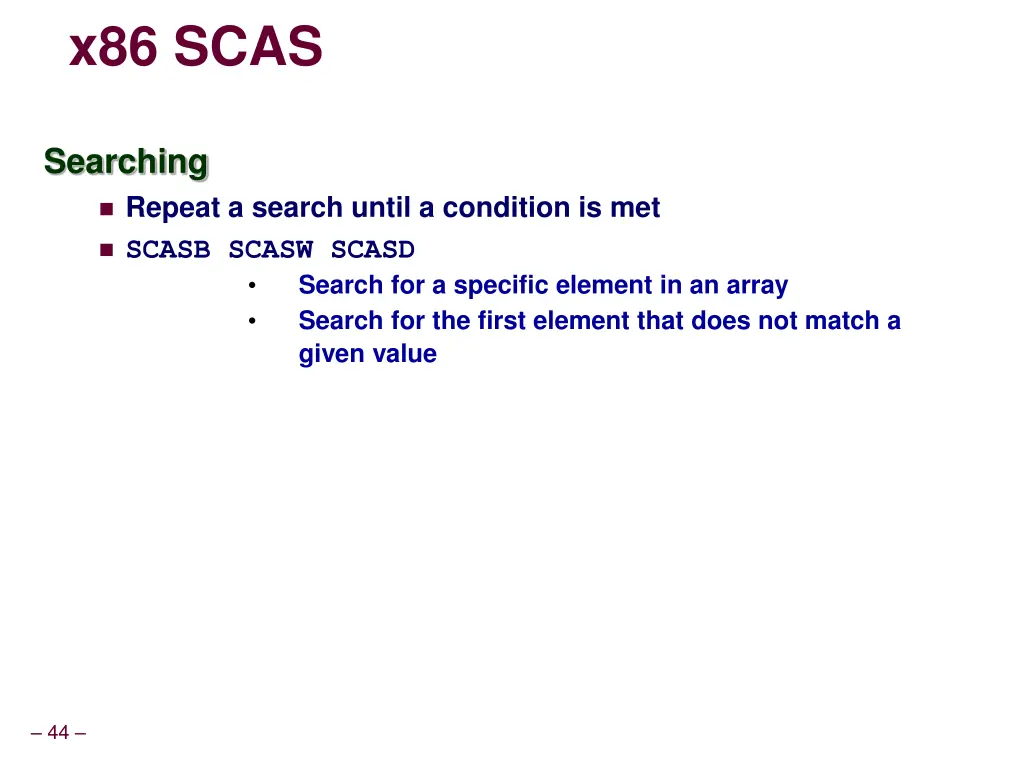 x86 scas