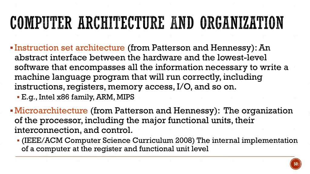 computer architecture and organization