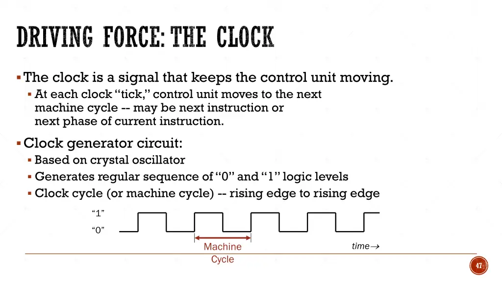 driving force the clock