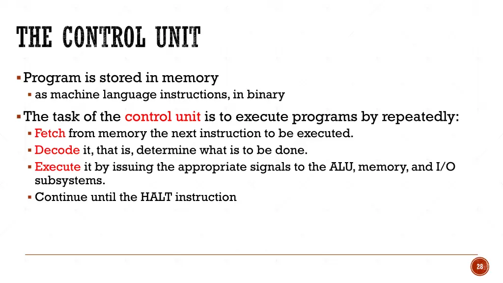the control unit