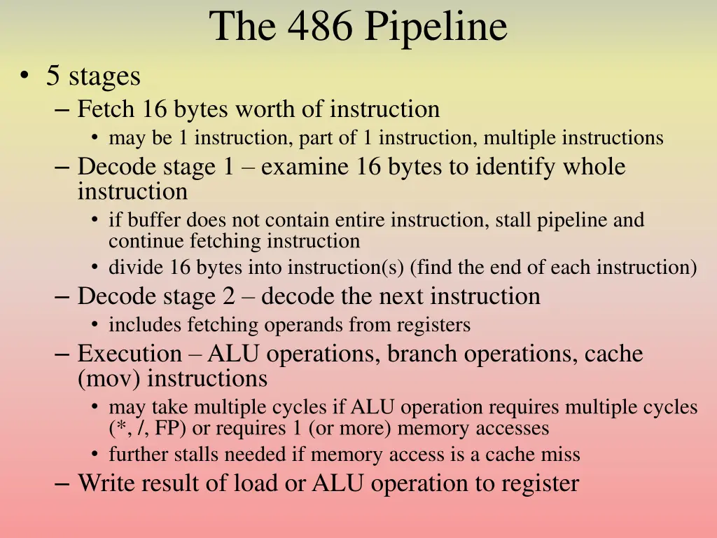 the 486 pipeline