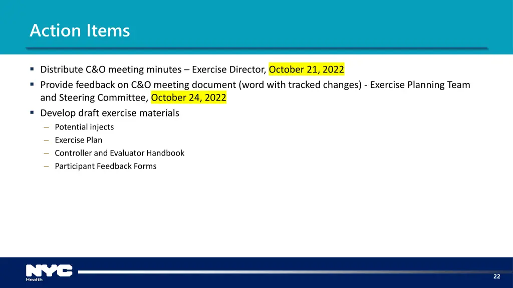 action items