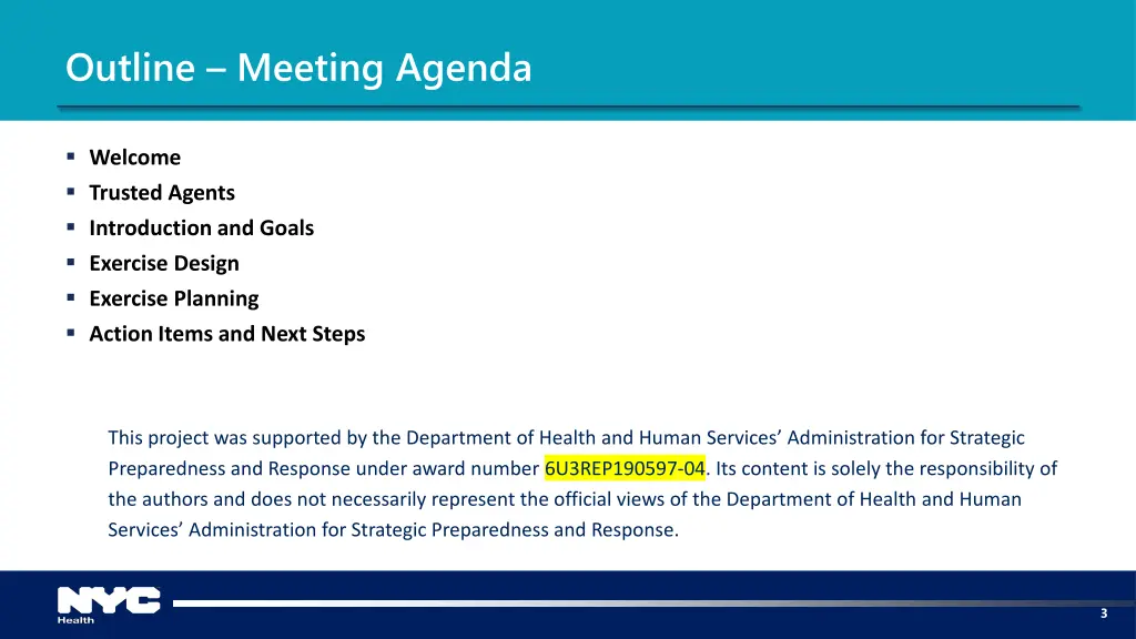 outline meeting agenda