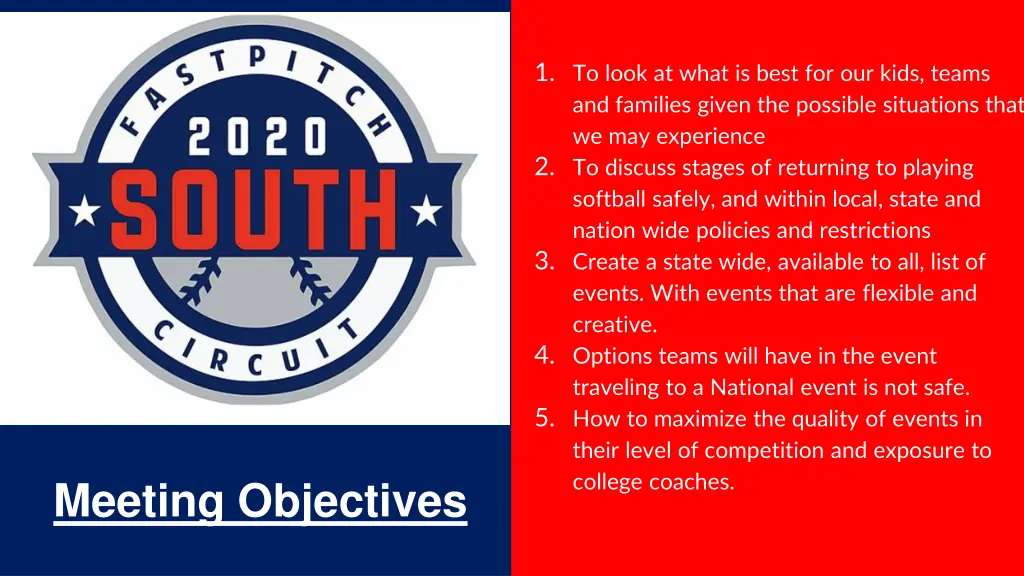 1 to look at what is best for our kids teams