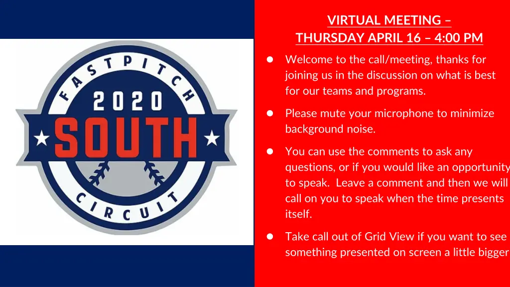 virtual meeting thursday april 16 4 00 pm