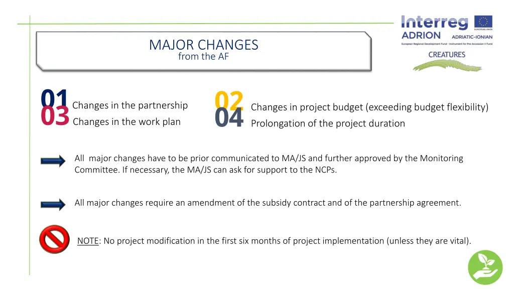 major changes from the af