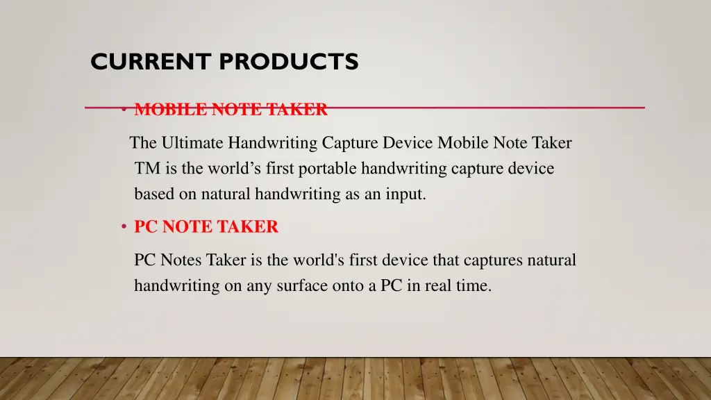 current products
