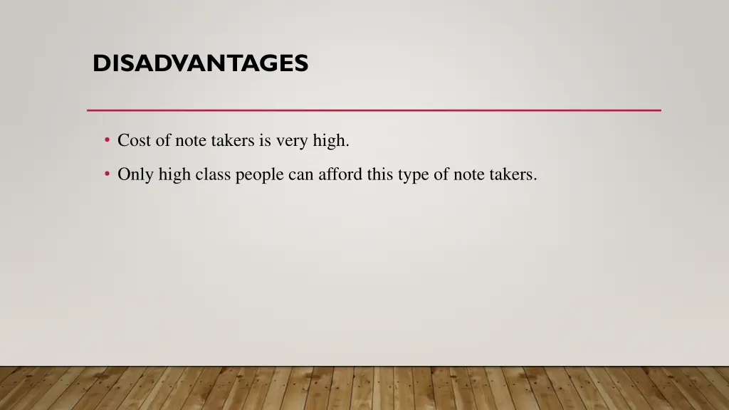 disadvantages