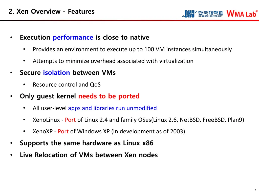 2 xen overview features