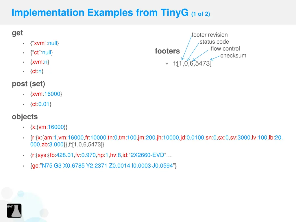 implementation examples from tinyg 1 of 2