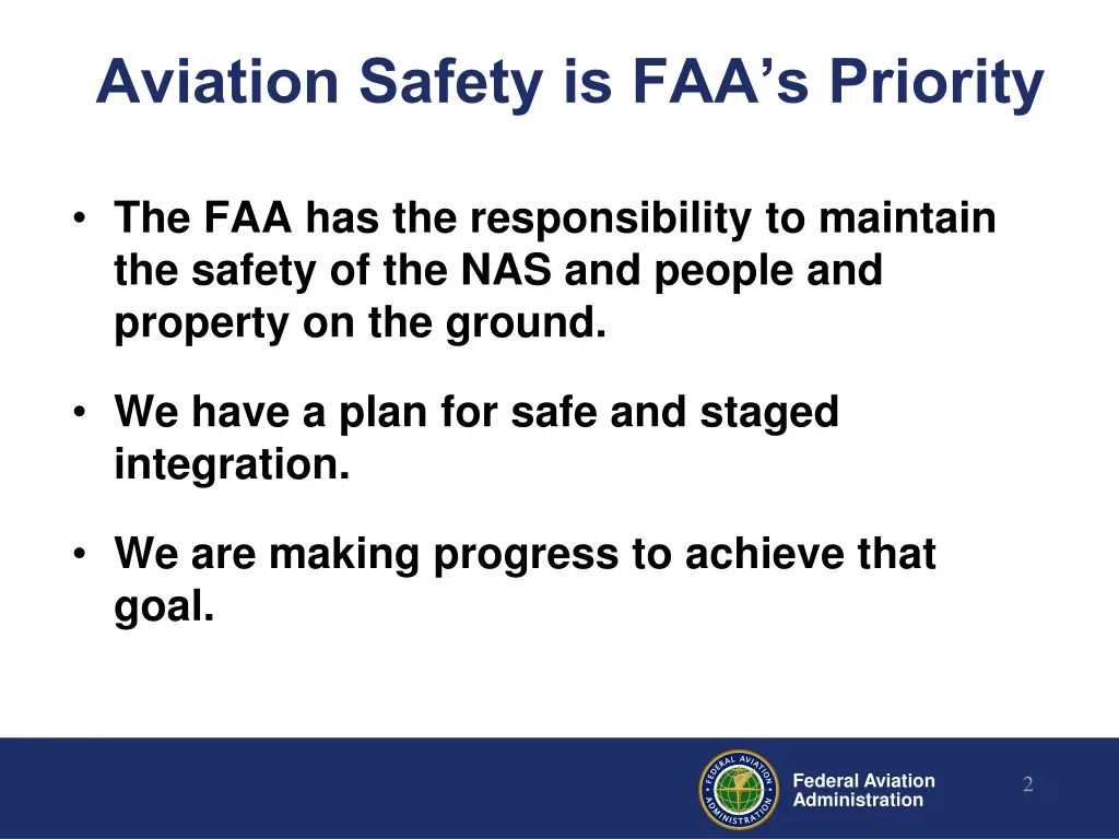 aviation safety is faa s priority