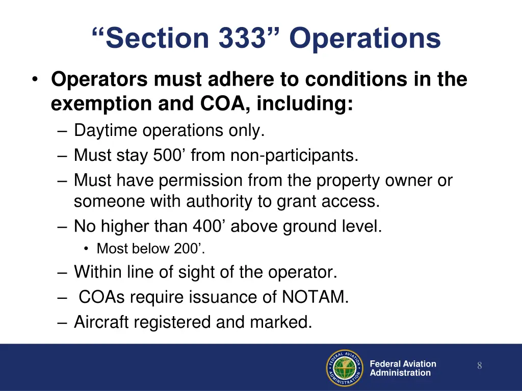 section 333 operations