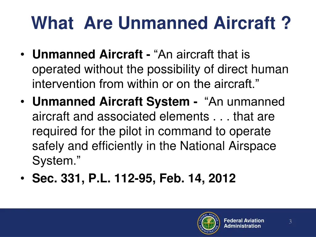 what are unmanned aircraft