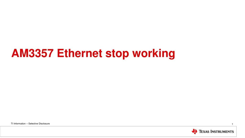 am3357 ethernet stop working