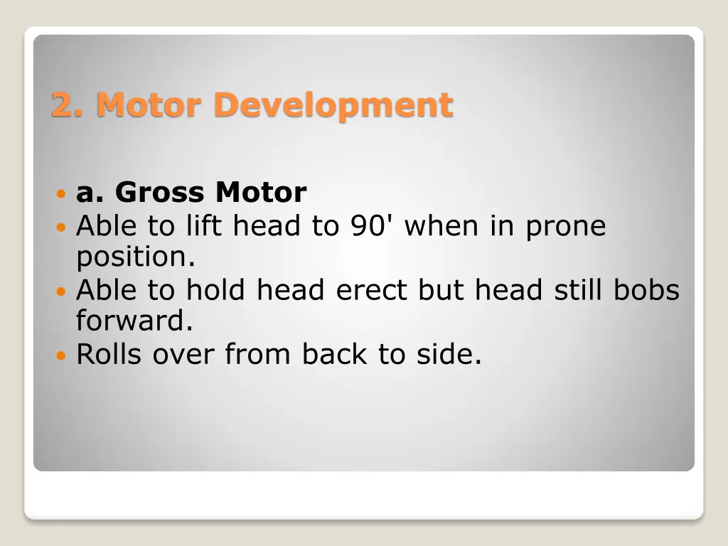 2 motor development