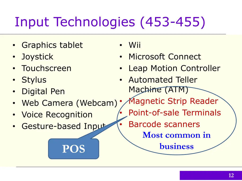 input technologies 453 455