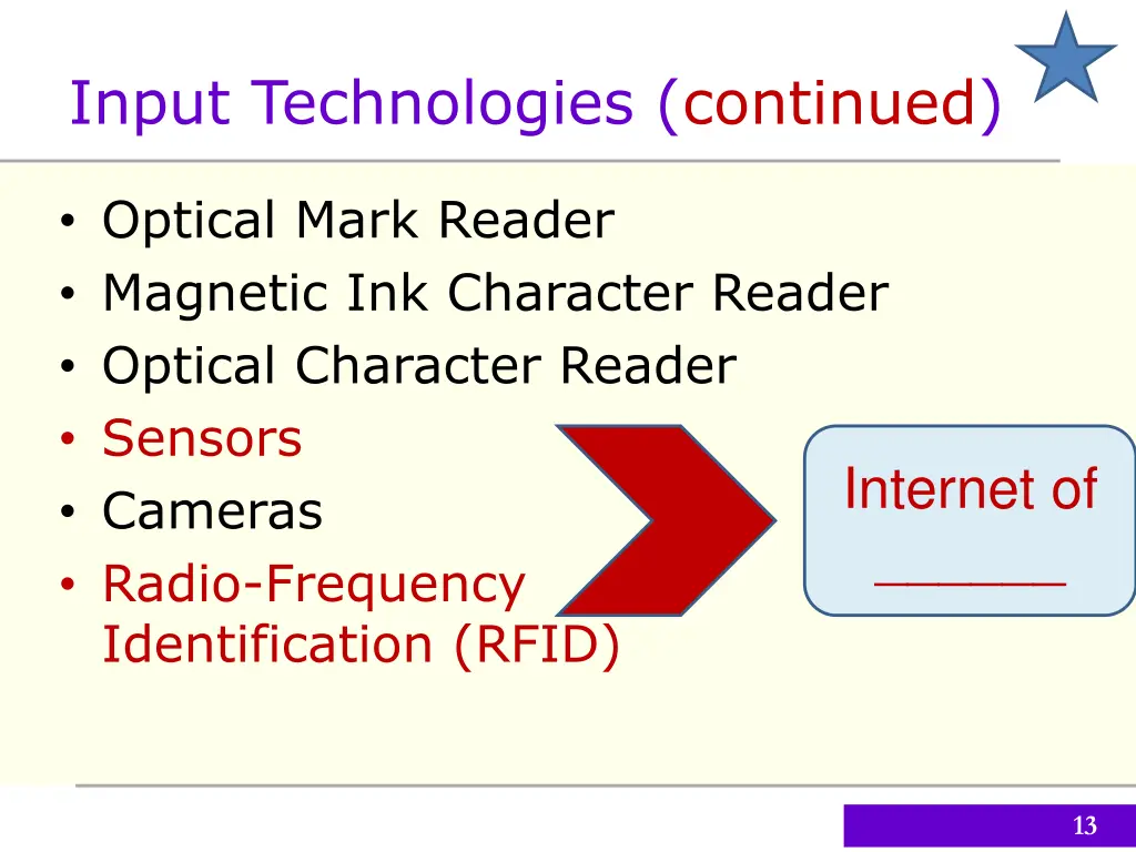 input technologies continued