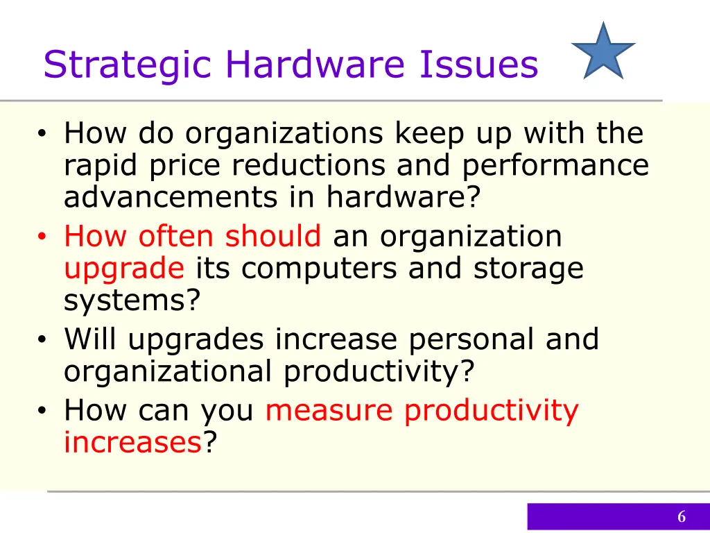 strategic hardware issues